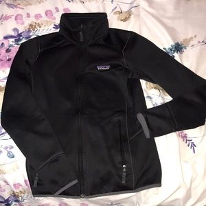 Patagonia Fleece Full Zip Jacket Sweater Black with pockets